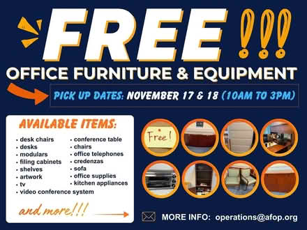 Photo of free Office Furniture & Equipment (1150 Connecticut Ave. NW) #1