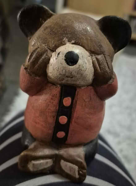 Photo of free Wooden Painted Bear (Leigh Park PO9) #1