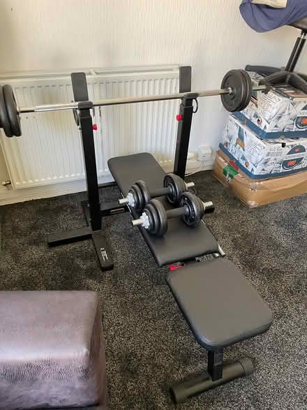 Photo of free Weights bench and weights (Stirling , Causewayhead FK9) #1