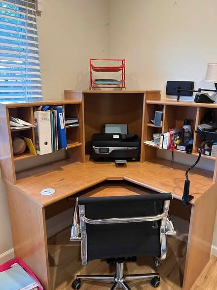 Photo of free Corner Study desk with hutch (North Fremont) #1