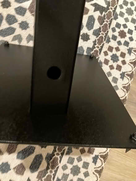 Photo of free Speaker stands - black steel (Hintonburg) #2