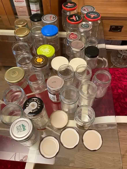 Photo of free Mix of lidded & unlidded jam jars (Abbotswood GL3) #1
