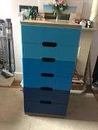 Photo of free Matching Chest of Drawers and Bookcase in blue (Woodseats S8) #1