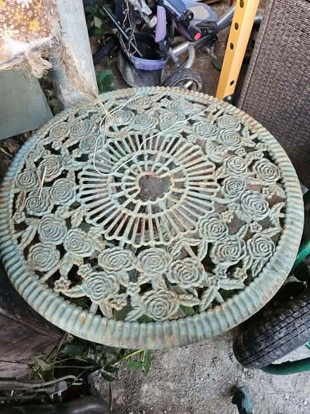 Photo of free Metal table and 2 chairs (Mortimers Cross HR6) #2