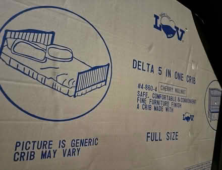 Photo of free Full-Size Crib in original box (Valencia Avenue, Sunnyvale) #1