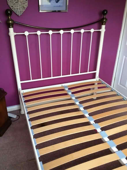 Photo of free Double bed base with cast iron head and foot board (Dronfield Woodhouse S18) #1