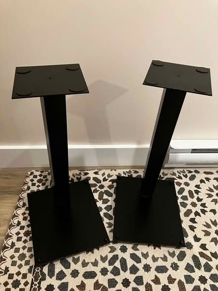 Photo of free Speaker stands - black steel (Hintonburg) #1