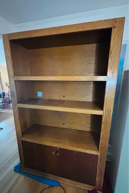 Photo of free Solid Oak display media cabinet (Wilmette, Illinois) #1