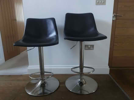 Photo of free 2 x Grey Barstools (Rowlands Castle PO9) #1