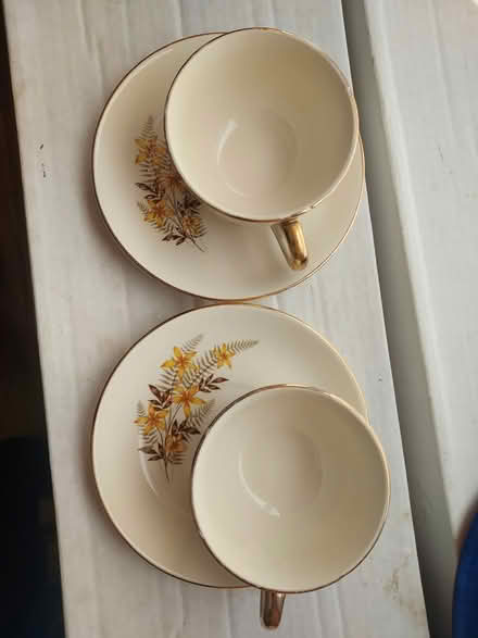 Photo of free 2 vintage cups and saucers (little ferry) #1