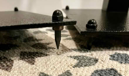 Photo of free Speaker stands - black steel (Hintonburg) #3