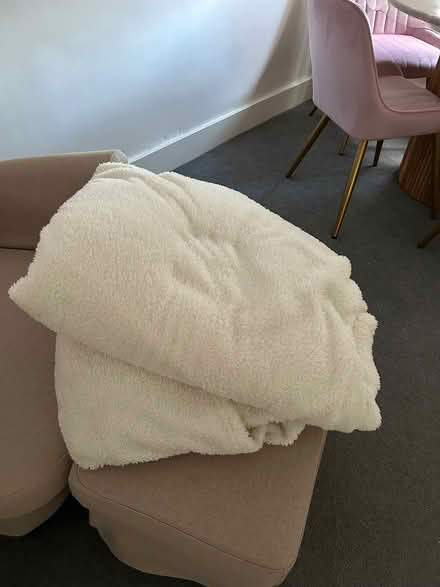 Photo of free Two huge white fluffy blankets (ware SG12) #1