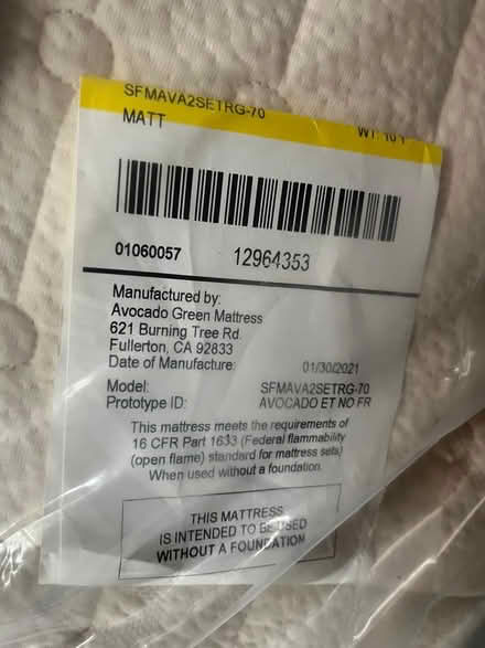 Photo of free King mattress, exc. quality & cond (Near Crabtree off Edwards Mill) #2