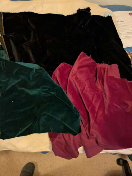 Photo of free Cotton velvet offcuts, decent size (France Lynch GL6) #1