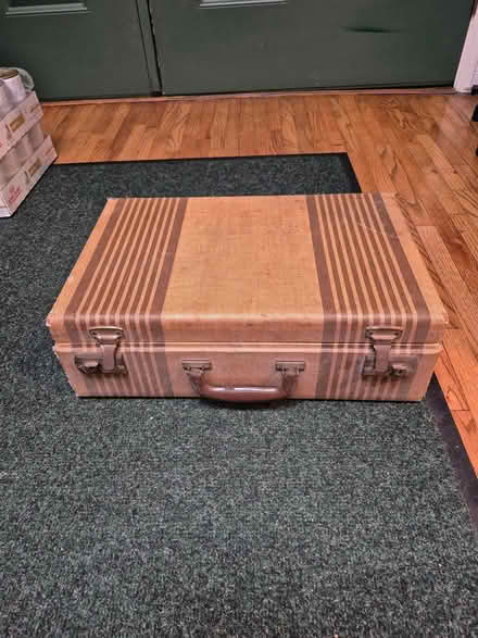 Photo of free Old suitcase w/wood building blocks (SE Torrance 90501) #1