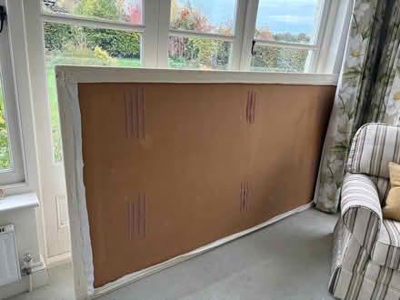 Photo of free MDF 8ft x 4ft x 3/4" and 3 trestles (West Horsley KT24) #1