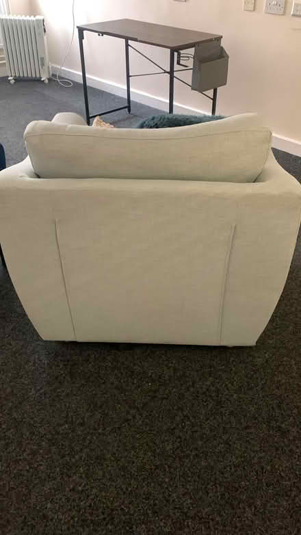 Photo of free 2 pale blue arm chairs (Upper Heyford OX25) #1