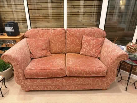 Photo of free 2 seater, armchair and storage footstool (Rooksdown RG24) #1