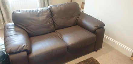 Photo of free Leather sofa (Pocklington) #1