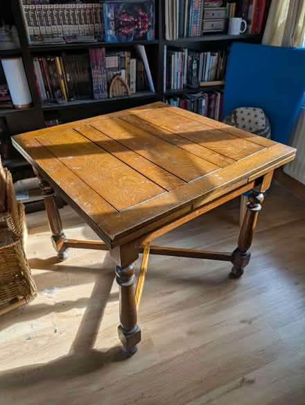 Photo of free Oak Table and 3 Ercol Chairs (Sutton Lane Ends SK11) #1