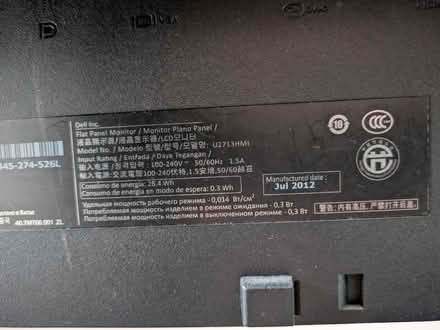 Photo of free Dell monitor 27" (description) (SE15) #2