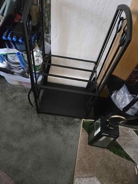 Photo of free Brand new metal bucket. 2 covered bins small. Metal stand wi (Princes End DY4) #1