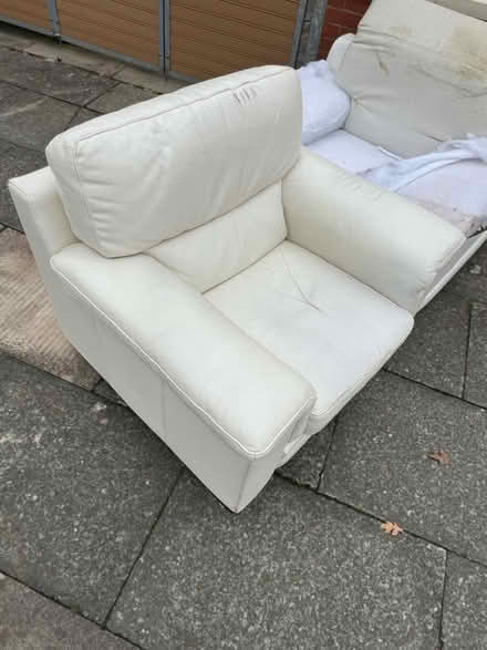 Photo of free 2 Seater Cream Lester Sofa & Chair (Bootle) #1