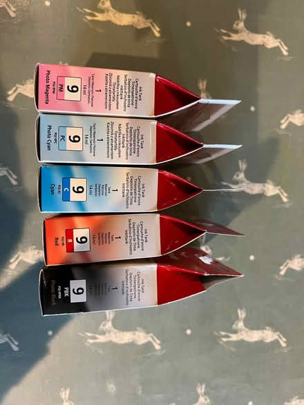 Photo of free 5 brand new Canon Pixma number 9 photo inks + half used ones (Clevelode WR13) #1