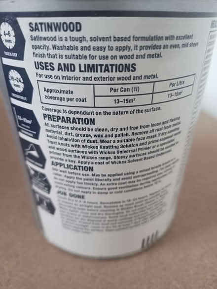 Photo of free White solvent-based wood/metal paint (Shandon EH11) #2