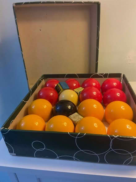 Photo of free 3/4 size Pool ball set (Haywards Heath RH16) #1