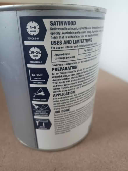 Photo of free White solvent-based wood/metal paint (Shandon EH11) #3