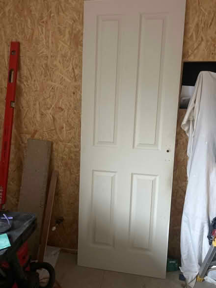 Photo of free Wood door - smaller size 78”x 27 “ (LE6 Groby Leicester) #1