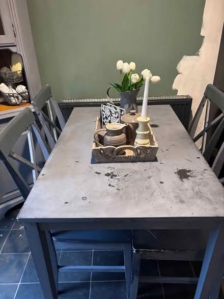 Photo of free Painted Dining Table with 4 Chairs (Warrington) #1