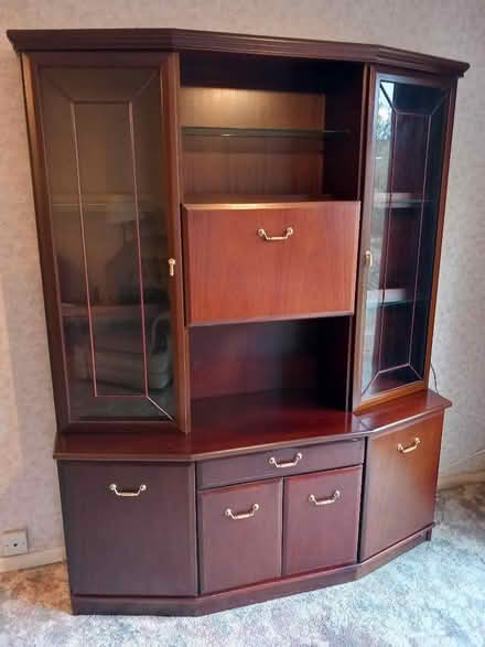 Photo of free Lovely wooden display cabinet with drinks cupboard (Sundon Park LU3) #1