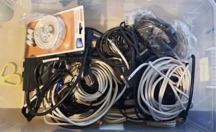 Photo of free Box Full of Scart Cables & TV Cables (Fernhill G45) #1