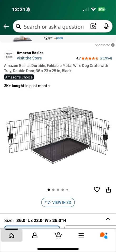 Photo of free 2 Large dog crates (Archer Lodge) #2