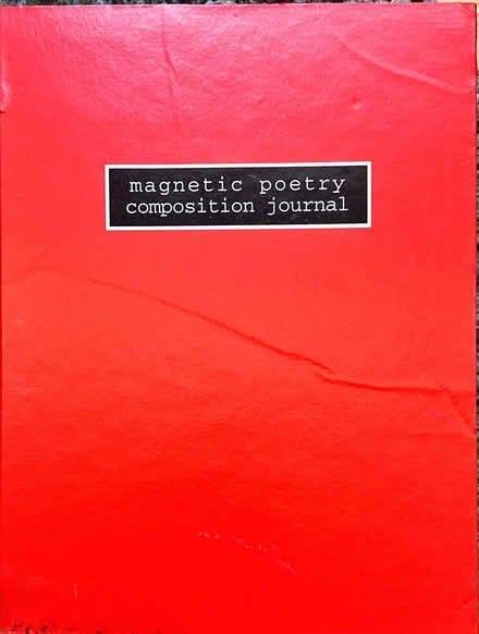 Photo of free magnetic poetry journal (Bellevue crossroads) #1