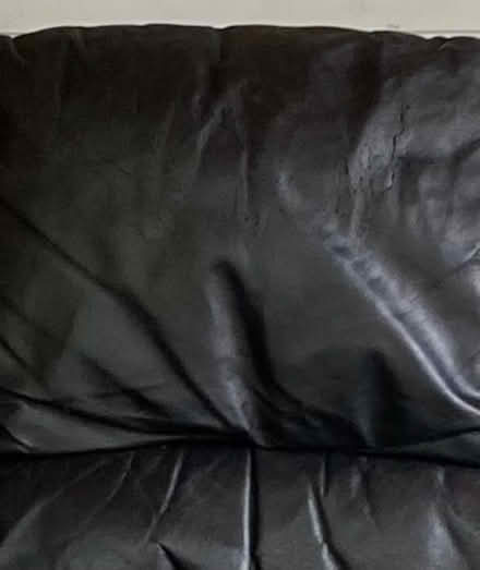 Photo of free Black Leather 3 Seater Sofa (Wickford, SS11) #2