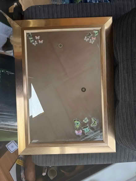 Photo of free Gold coloured framed mirror (Steeple Bumpstead CB9) #1