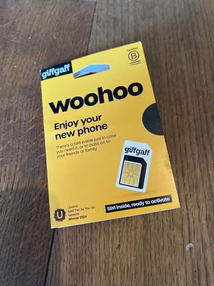 Photo of free Giff Gaff Standard Sim Card. (Southsea PO4) #1