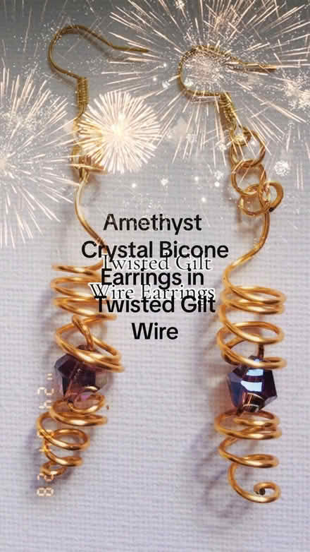 Photo of free Amerthyst Twist Style Earrings (Liverpool L6) #1
