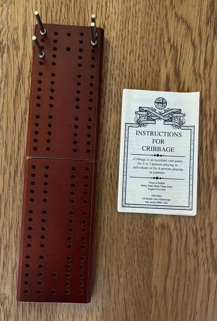 Photo of free Cribbage board and rules (Brickhill MK41) #2