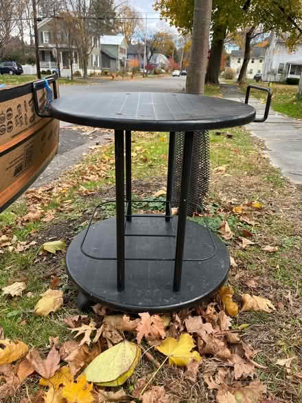 Photo of free Small black sturdy plastic table (Rhinebeck village) #2