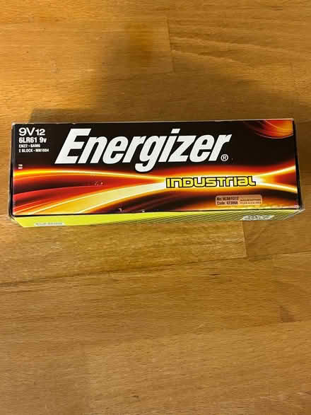 Photo of free Unopened box of 9v batteries (Redwood City, Mt. Carmel) #1