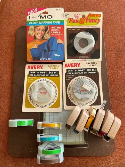 Photo of free Vintage Label Tape, Various Colors (near the Cupertino Library) #1