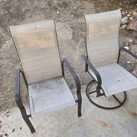Photo of free outdoor chairs (need new fabric) (San Diego (scripps ranch)) #1