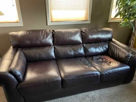 Photo of free Leather Couch (West Side) #1
