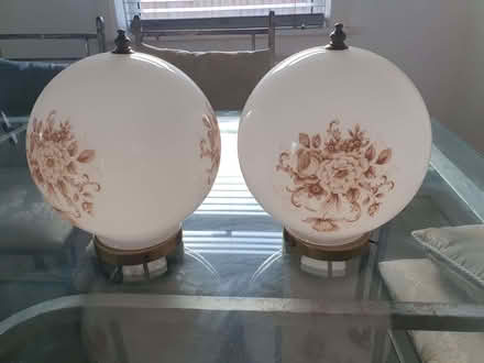 Photo of free Pair of glass globe light shades (Morecambe LA4) #1
