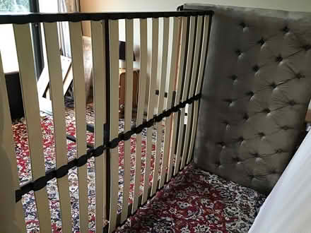 Photo of free Grey Velvet double bed (Clunton SY7) #4