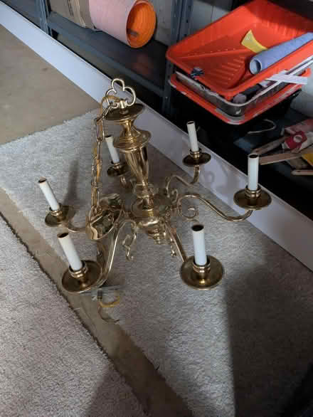 Photo of free 6 light chandelier (Hickory Ridge) #1